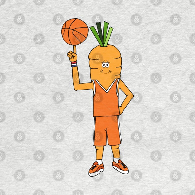 Funny Basketball Player Carrot Character by HotHibiscus